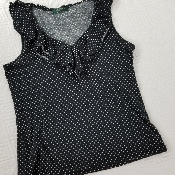 RALPH LAUREN POLKA-DOT TOP - Picture 1 of 5